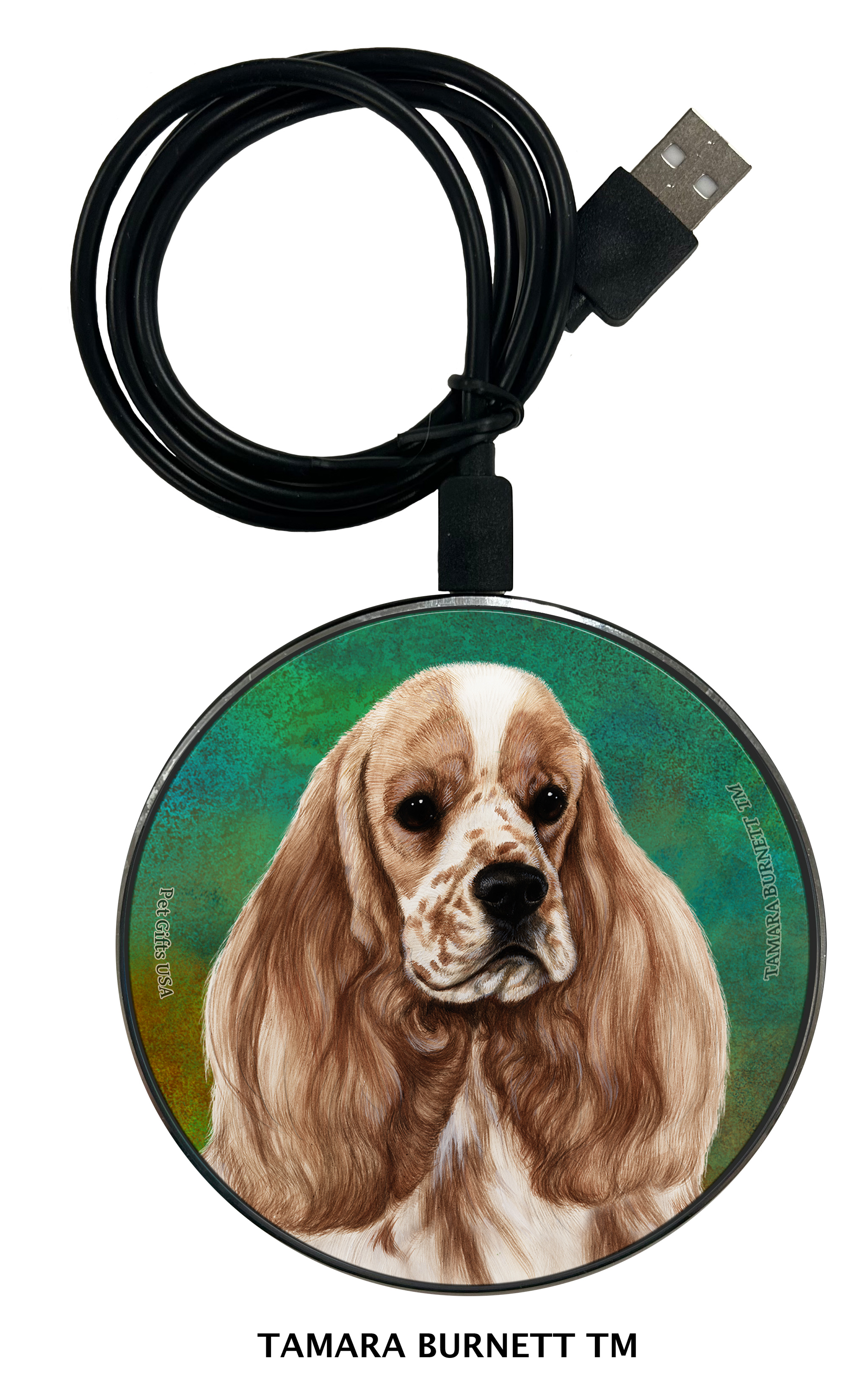 Cocker Spaniel Buff Parti - Zoomies Phone Charger image